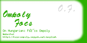 ompoly focs business card